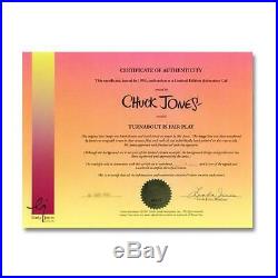 Chuck Jones SIGNED Turnabout is Fair Play Painted Limited Edition Sericel