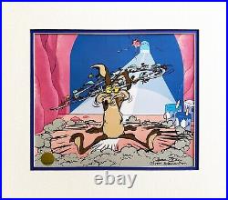 Chuck Jones SIGNED Wile E Coyote Ltd Ed Cel of 250 Looney Tunes WB 1999 OHC