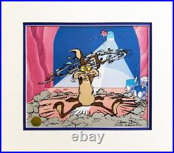 Chuck Jones SIGNED Wile E Coyote Ltd Ed Cel of 250 Looney Tunes WB 1999 OHC