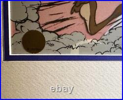 Chuck Jones SIGNED Wile E Coyote Ltd Ed Cel of 250 Looney Tunes WB 1999 OHC