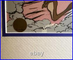Chuck Jones SIGNED Wile E Coyote Ltd Ed Cel of 250 Looney Tunes WB 1999 OHC
