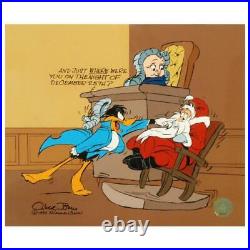 Chuck Jones Santa on Trial Daffy Hand Signed painted Looney Tunes cel COA