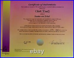 Chuck Jones Santa on Trial Daffy Hand Signed painted Looney Tunes cel COA