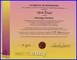Chuck Jones Sausage Factory Limited Edition 10.5x12.5 Animation Cel PA LOA