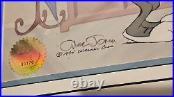 Chuck Jones Say Ah! Dentist framed Signed Certificate Of Authenticity