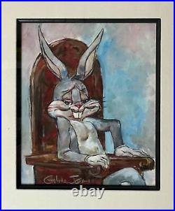 Chuck Jones Self Portrait with Grey Hare Signed Limited Hand Painted Cell w COA