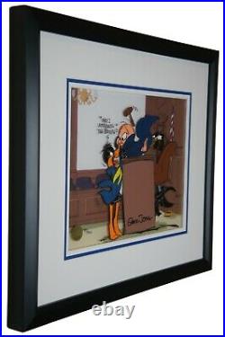 Chuck Jones Signed Animation Cel Approach the Bench Looney Tunes Warner Bros COA