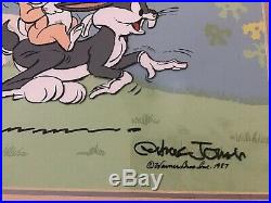 Chuck Jones Signed Animation Cel Horsey Back Ride Bugs Bunny 1987