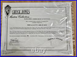 Chuck Jones Signed Animation Cel Pepe Le Pew She Is Shy LE CoA Framed