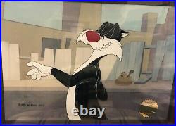 Chuck Jones Signed Animation Cel Sylvester the Cat Looney Tunes Warner Bros COA