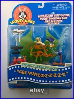 Chuck Jones Signed Autograph Looney Tunes Road Runner Wile E. Coyote figure JSA