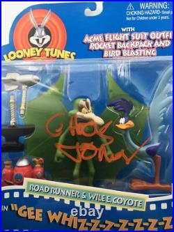 Chuck Jones Signed Autograph Looney Tunes Road Runner Wile E. Coyote figure JSA