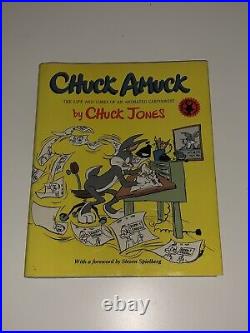Chuck Jones Signed Book -1989 Chuck Amuck Not Inscribed Vg Condition