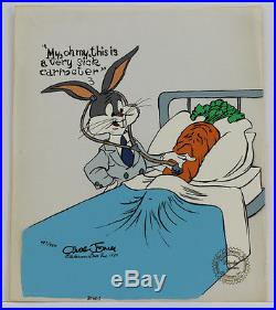 Chuck Jones Signed Bugs Bunny Animation Cell Bugs and the Sick Carrot