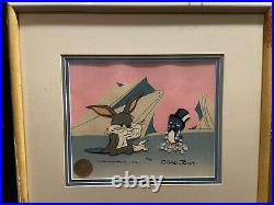 Chuck Jones Signed Bugs Bunny Frigid Hare Limited Edition Cel Hand Painted