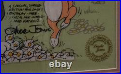 Chuck Jones Signed Bugs Bunny Ltd Edition Animation Cel Birthday Card to Linda
