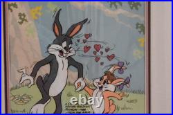 Chuck Jones Signed Bugs Bunny Ltd Edition Animation Cel Birthday Card to Linda