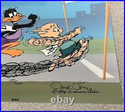 Chuck Jones Signed Cel 1996 Animation Autograph LE 371/500 Sausage Factory Daffy