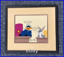 Chuck Jones Signed Cel Contempt of Court 26/200 with Bugs Bunny Daffy Duck 1987