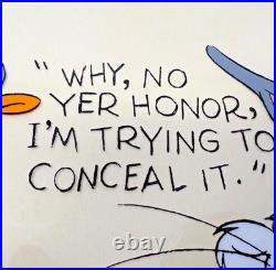 Chuck Jones Signed Cel Contempt of Court 26/200 with Bugs Bunny Daffy Duck 1987