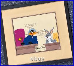 Chuck Jones Signed Cel Contempt of Court 26/200 with Bugs Bunny Daffy Duck 1987