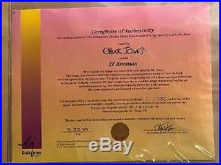 Chuck Jones Signed D Aromas Pepe Le Pew LE Diptych Drawing Animated Cel