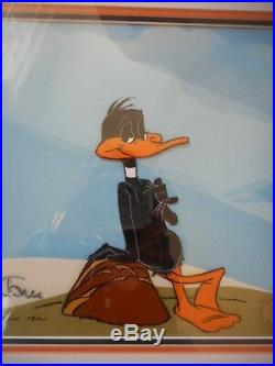 Chuck Jones Signed Daffy Duck Animation Cel 85/100 Warner Bros. 1982
