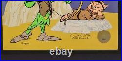 Chuck Jones Signed Daffy Duck Bow & Error Framed Animation Cel (HE2027396)