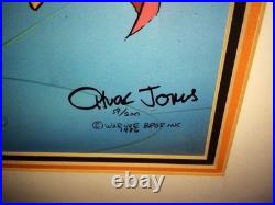 Chuck Jones Signed Daffy Duck Cel Daffy Duck The Mad Scientist Dr Hi Warner Bros