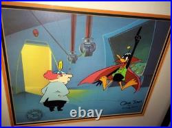 Chuck Jones Signed Daffy Duck Cel Daffy Duck The Mad Scientist Dr Hi Warner Bros