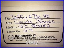 Chuck Jones Signed Daffy Duck Cel Daffy Duck The Mad Scientist Dr Hi Warner Bros