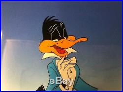 Chuck Jones Signed Daffy Duck Hand Painted Production Cel Custom Framed