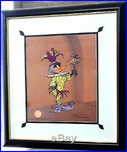 Chuck Jones Signed Daffy Duck in Rude Jester #137/500 Limited Edition Cel