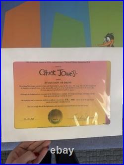 Chuck Jones Signed Evolution of Daffy Limited Edition Cel with COA
