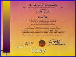 Chuck Jones Signed Fish Tale L. E. Cel207/500 Warner Bros. Animation Art 1995