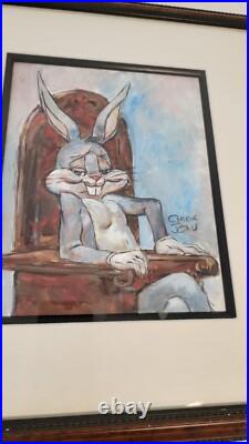 Chuck Jones Signed Hand Painted Cell Bugs Bunny 347/350 Self Portrait Grey Hare