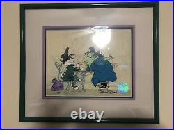 Chuck Jones Signed Limited Edition Cel Bugs Bunny And Witch Hazel II Framed