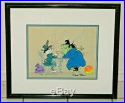 Chuck Jones Signed Limited Edition Cel Bugs Bunny And Witch Hazel II Framed