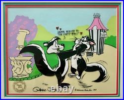 Chuck Jones Signed Limited Edition Pepe Le Pew Serigraph #187/300 Warner Bros