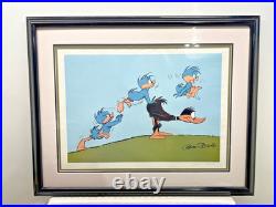 Chuck Jones Signed Limited Edition Print Daffy Duck Leap Frog