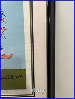 Chuck Jones Signed Limited Edition Print Daffy Duck Leap Frog