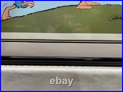 Chuck Jones Signed Limited Edition Print Daffy Duck Leap Frog