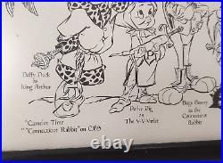Chuck Jones Signed Looney Toons Characters Animation Print 1978 with Beckett COA