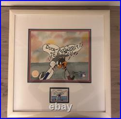 Chuck Jones Signed Looney Tunes MLB 60/100 Framed Dodgers-Bugs Bunny/Daffy Duck