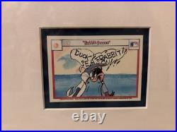 Chuck Jones Signed Looney Tunes MLB 60/100 Framed Dodgers-Bugs Bunny/Daffy Duck