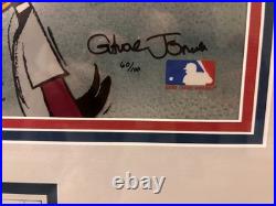 Chuck Jones Signed Looney Tunes MLB 60/100 Framed Dodgers-Bugs Bunny/Daffy Duck