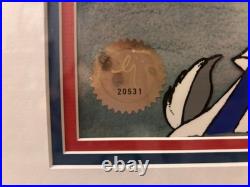 Chuck Jones Signed Looney Tunes MLB 60/100 Framed Dodgers-Bugs Bunny/Daffy Duck