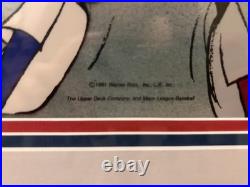 Chuck Jones Signed Looney Tunes MLB 60/100 Framed Dodgers-Bugs Bunny/Daffy Duck