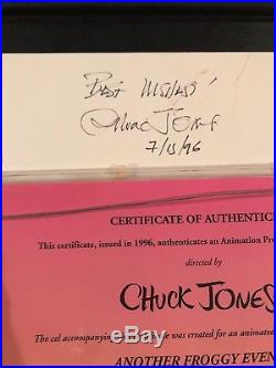 Chuck Jones Signed Marvin The Martian Another Froggy Evening RARE ORIGINAL 1/1
