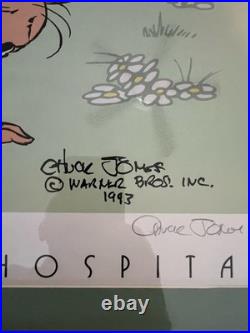Chuck Jones Signed Matted & Framed Children's Hospital Portrait Print 1993